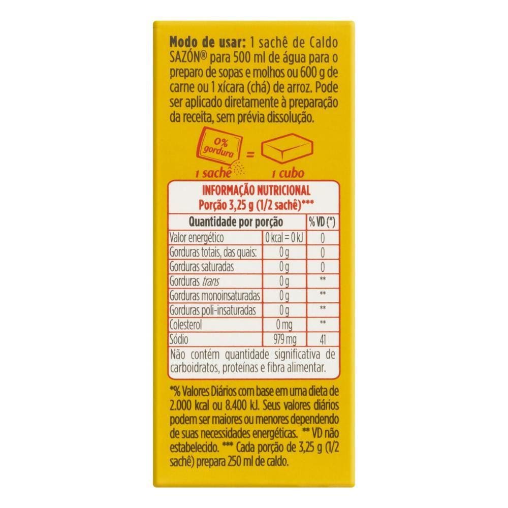 Caldo Em Pó Sazón Sabor Galinha 32,5g