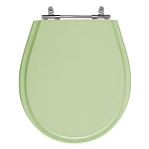 Assento Sanitário Avalon Verde Claro Tampa para Vaso Ideal de Madeira Laqueada