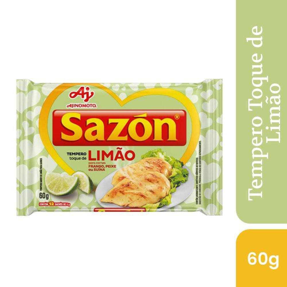 Tempero Em Pó Sazón Toque De Limão 60g