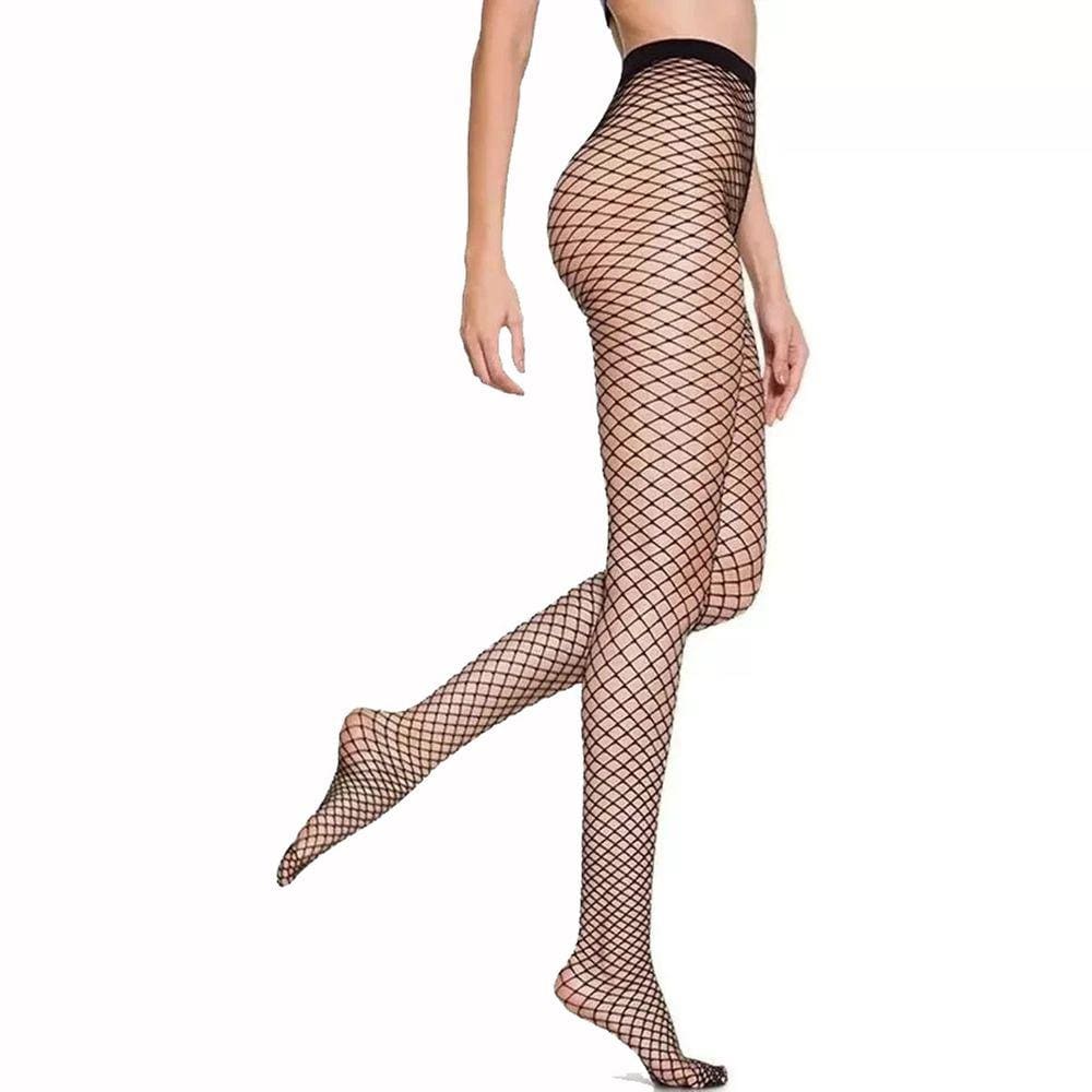Meia Calça Lupo Loba Arrastão Trend - Preto