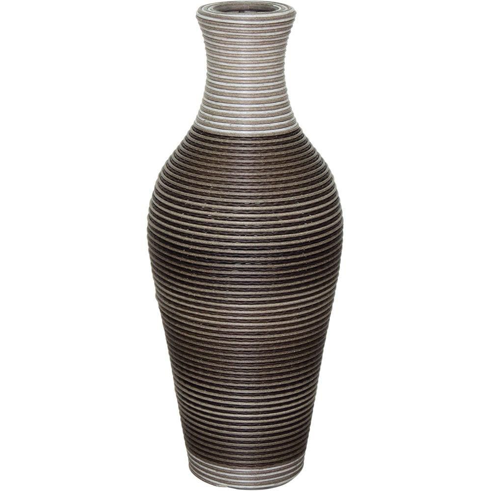 GARRAFA DECORATIVA 70x29x29cm PLÁSTICO CINZA