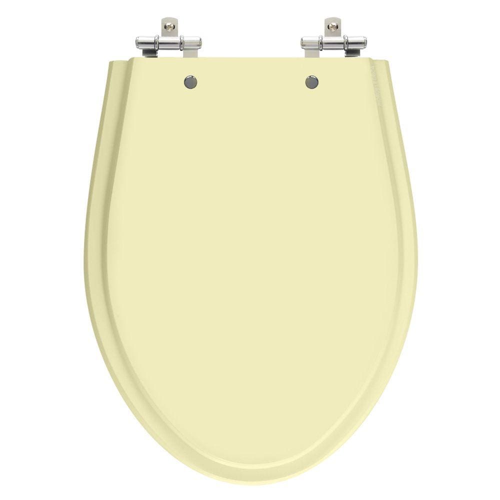 Assento Sanitário Absolute Bone (Bege Claro) Tampa para Vaso Ideal Standard de Madeira Laqueada