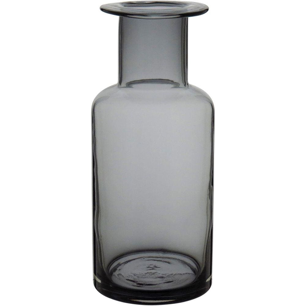 VASO 22x9x9cm VIDRO CINZA