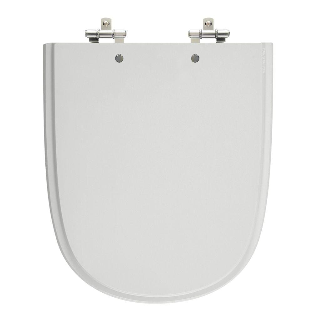 Assento Sanitário Ezedra Sterling Silver (Cinza Claro) Tampa para Vaso Ideal Standard em Madeira Laqueada