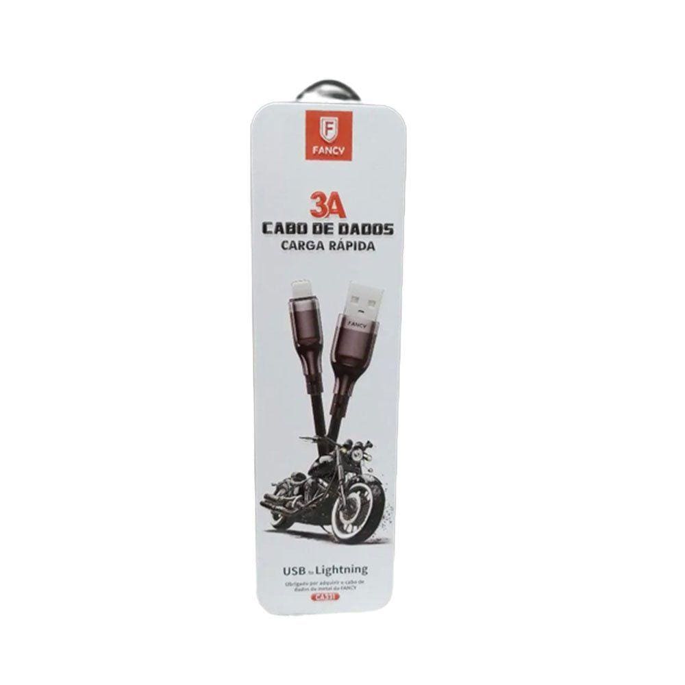Cabo de dados de Metal USB para Lightning carga rápida 3A CA331 Fancy