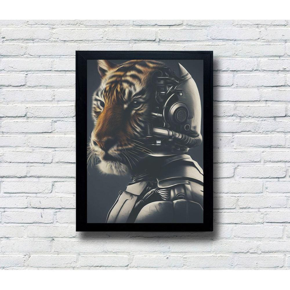 Quadro Decorativo MDF Tiger Robocop