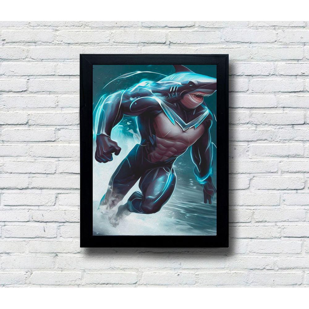 Quadro Decorativo MDF Shark Hero