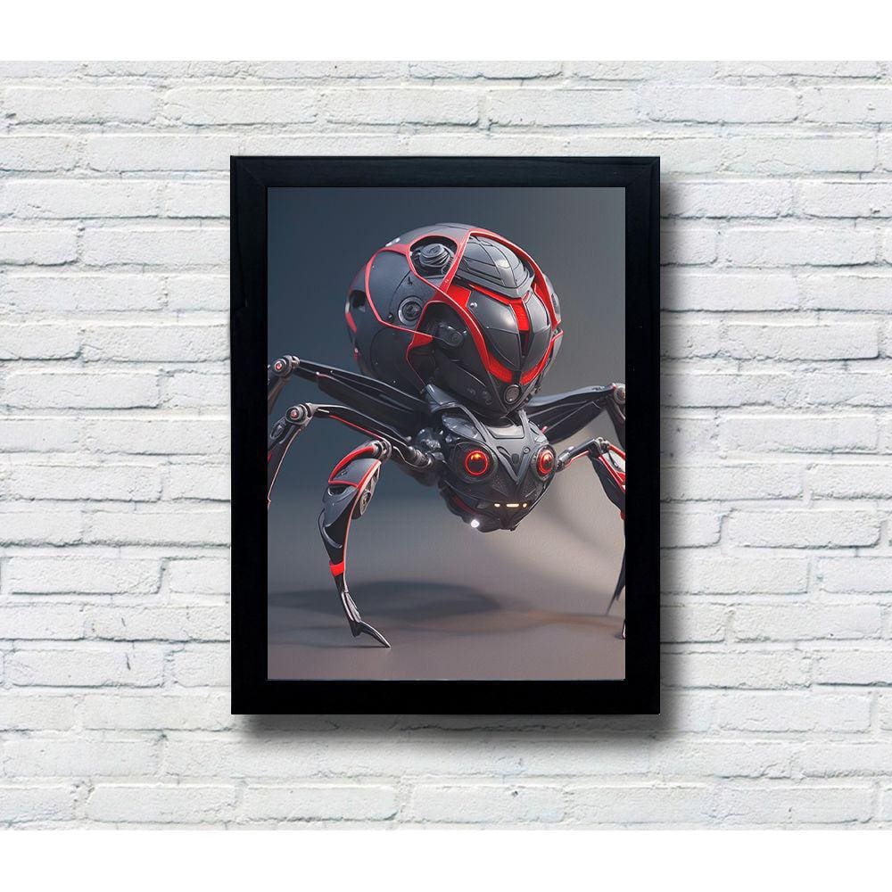 Quadro Decorativo MDF Robot Spider