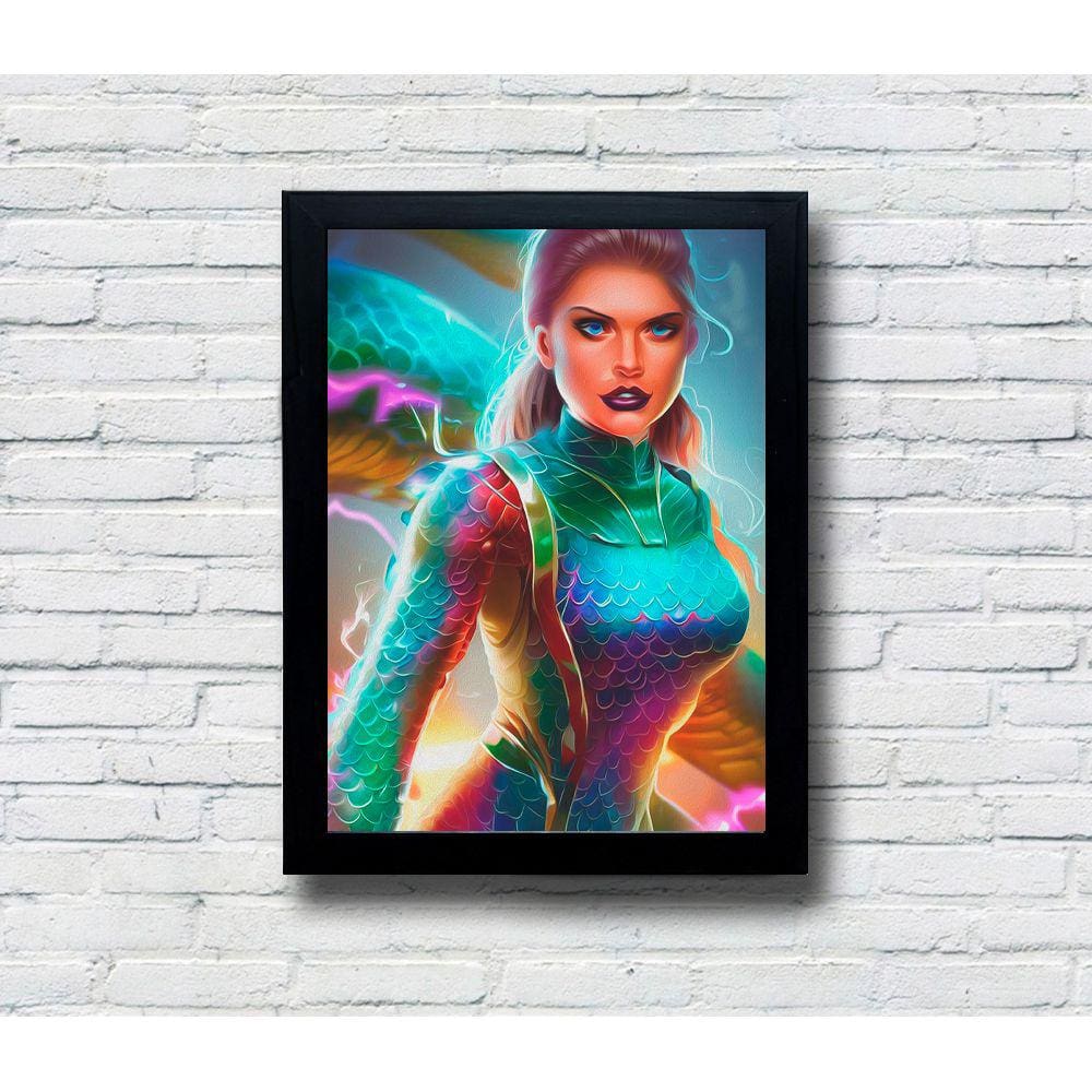 Quadro Decorativo MDF Guerreira Serpente