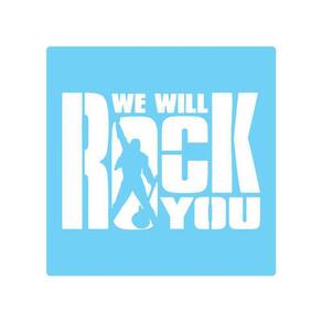 Stencil De Parede We Will Rock You - 55 X 55Cm - Ref 650