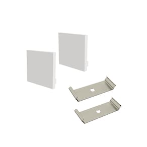 Kit Acessórios Taschibra Para Perfil Sobrepor 3,5x4,5cm Spire 35 Branco
