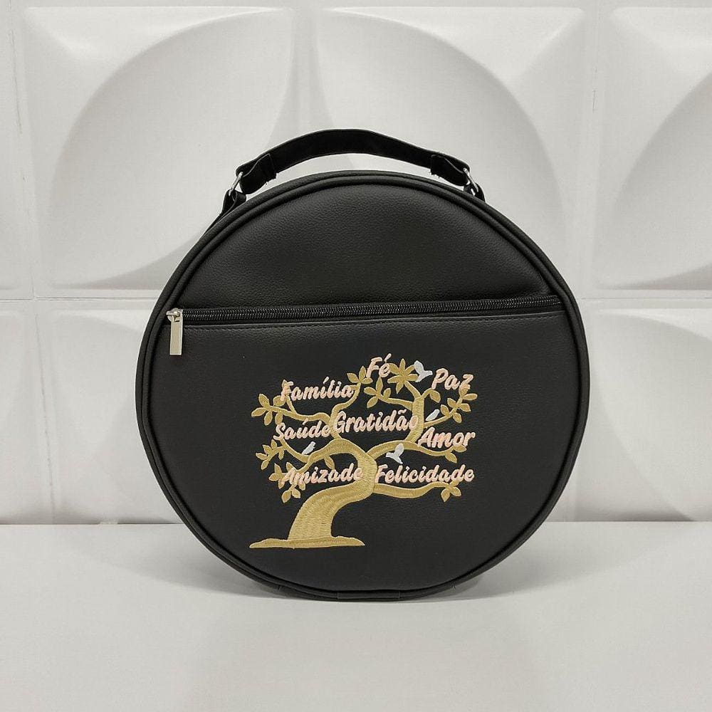 Porta Pratos Personalizado Gratidão Preto - Coutre Bolsas