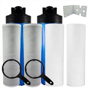 KIT 2 Filtro Big Blue 20" 4 1/2 2 Refil Carvão Ativado 2 PP