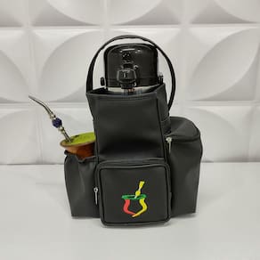 Mateira Personalizada para Levar Chimarrão Cor Preta - Coutre Bolsas