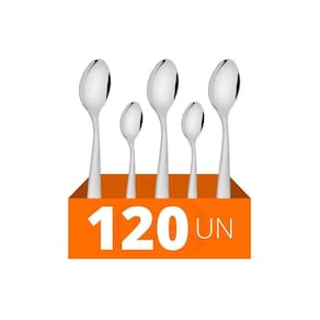 Conjunto Chá E Sobremesa Laguna 120 Peças Luxo Totalmente Em Aço Inox Itop - Tramontina