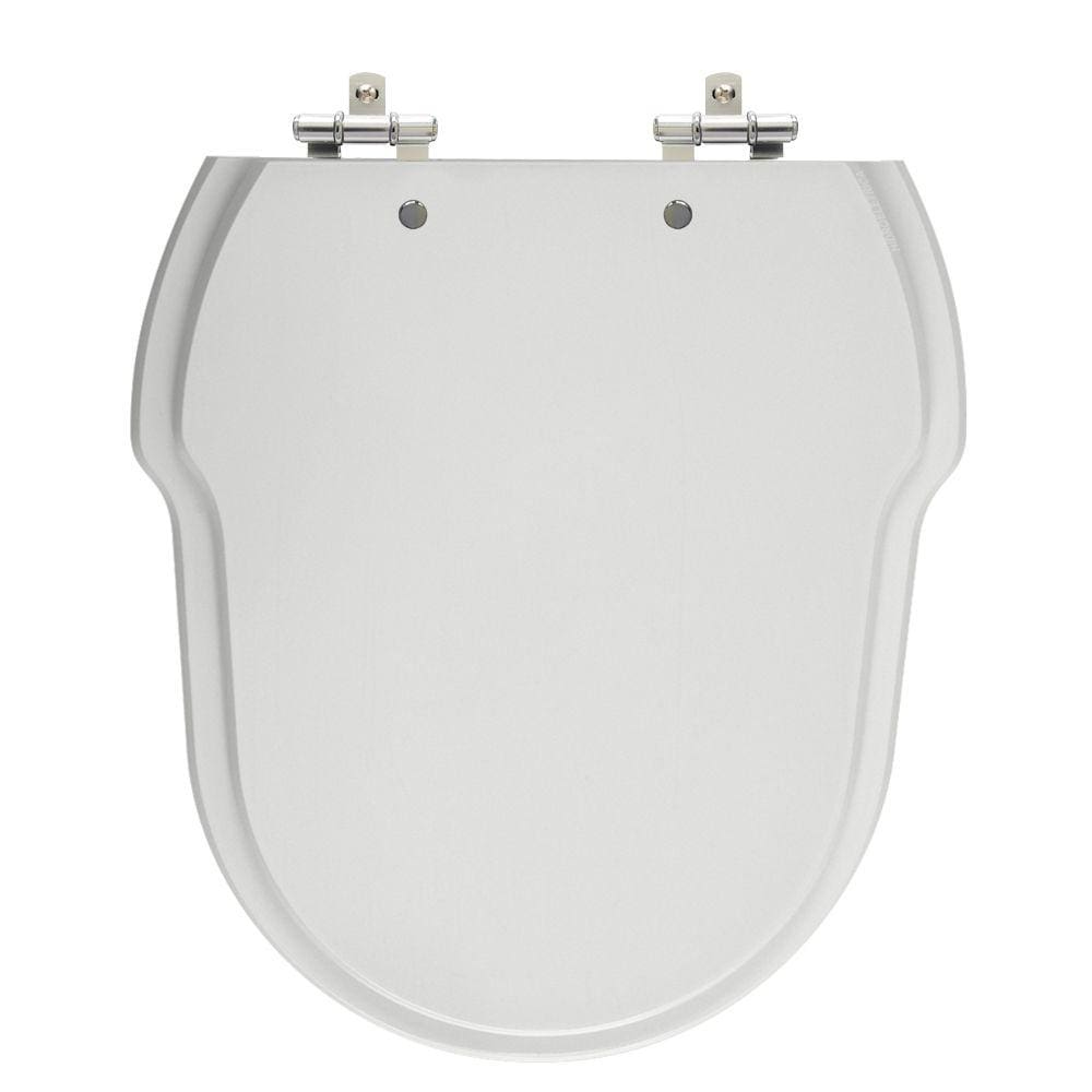 Assento Sanitário Hampton Cinza Platina (Claro) Tampa para Vaso Incepa de Madeira Laqueada