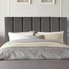 Cabeceira De Cama King Box 195 Cm Karla Carla Corino Cor:cinza