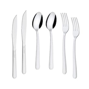Kit - Jogo De Facas, Garfos E Colheres Búzios 180 Peças Em Aço Inox Ibag - Tramontina