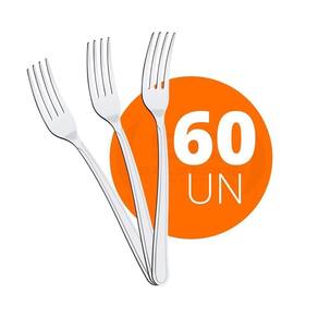 Kit - 60 Garfos De Mesa Buzios Em Aço Inox Gibag - Tramontina