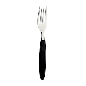 Kit - 24 Garfos De Mesa Ipanema Lâmina Em Aço Inox Cabo Preto Gptop - Tramontina