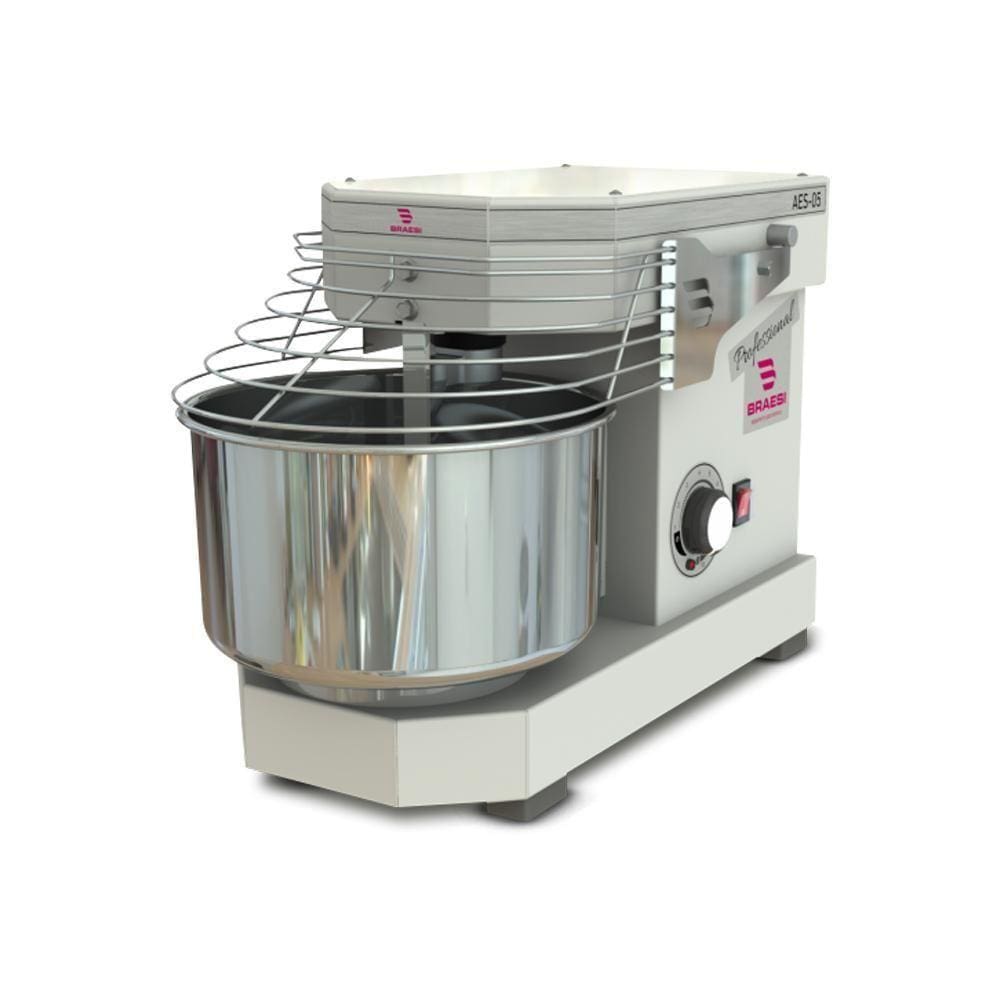 Amassadeira Espiral Padaria 5 Kg Massa Pronta 10 Vel Compacta Aes-05 Branca Bivolt - Braesi Bivolt