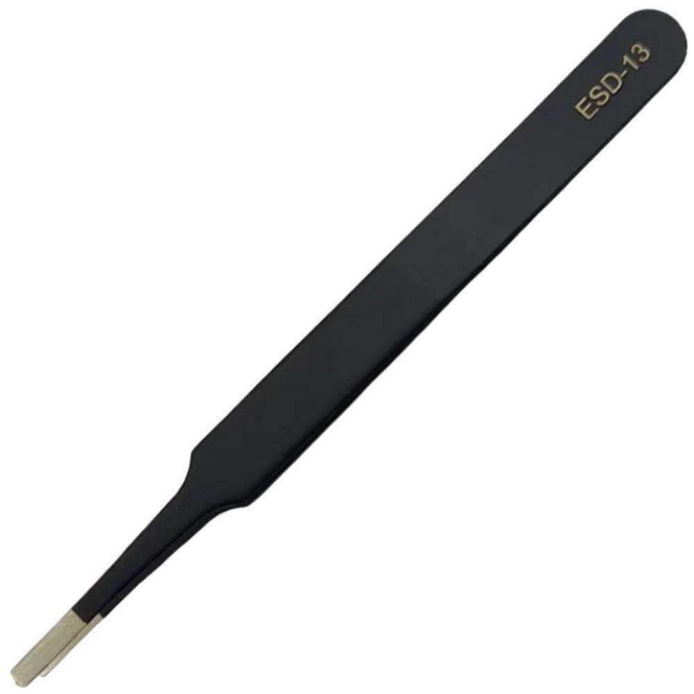 PINCA ANTI ESTATICA VETUS ESD-13 - RETA BICO ESPESSO 120mm