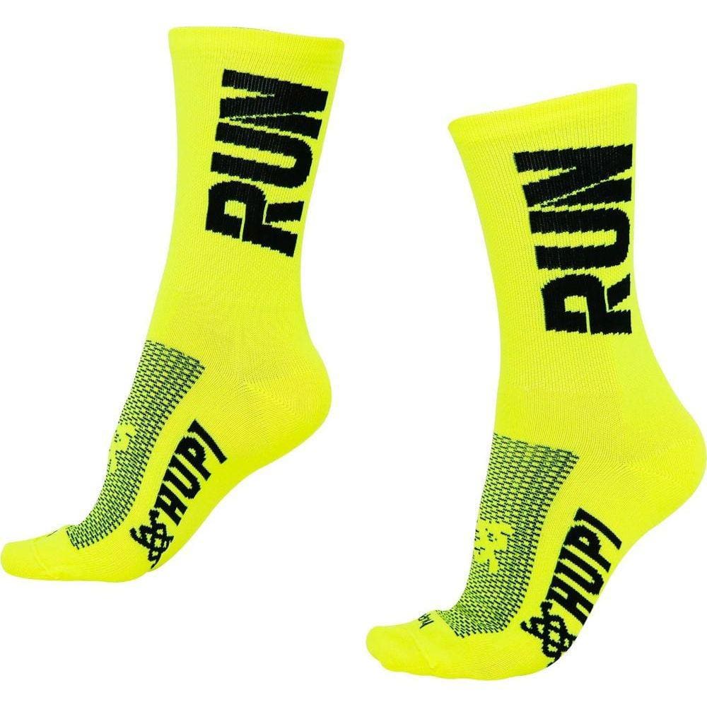 Meia HUPI Run Amarelo Preto - Tamanho Plus 42-46