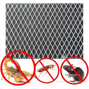 Tela Alumínio 60cm x 50cm Anti Escorpião, Barata e Rato para Ralo, Máquina e Fogão
