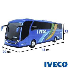 Kit Caminhão Iveco Baú + Ônibus de Brinquedo Iveco Menino