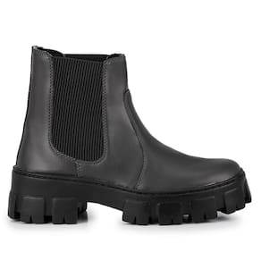 Coturno Feminino Conforto Bota Tratorada Sola Baixa - Oferta