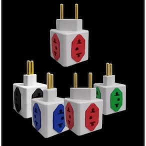 Kit 10 Adaptador de Tomada Cubo Colorido 4 Entradas 10A 20A