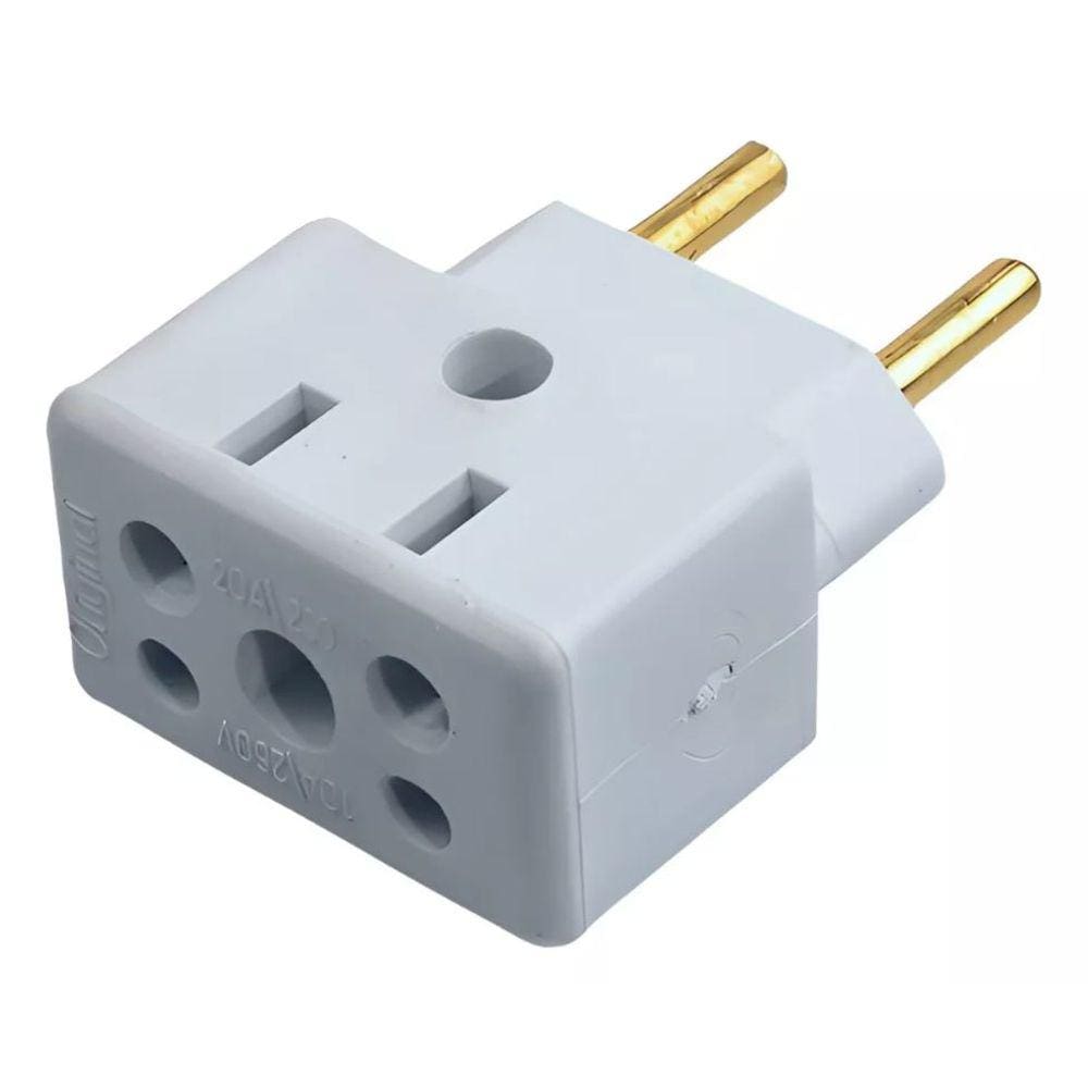 Kit 05 Adaptadores Tomada Bob Esponja Benjamin 10A 20A