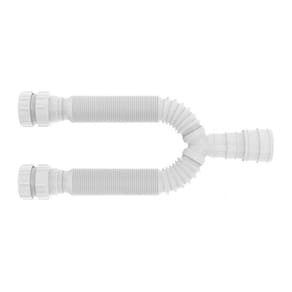 Sifão Tubo Extensivo Duplo Universal Branco 1,1mt - Blukit