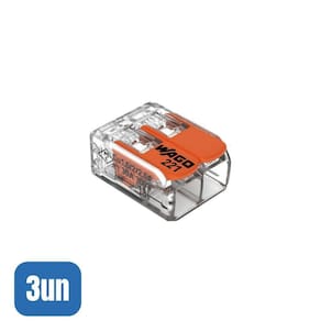 3 Conectores Automáticos Até 6,0mm 2 Polos 41a - Wago