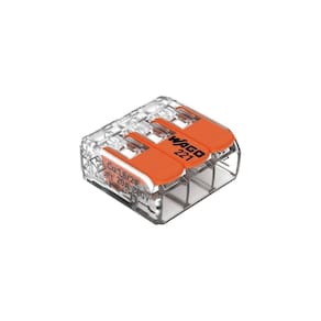 20 Conectores Emenda 4mm 3 Polos 221-413 - Wago