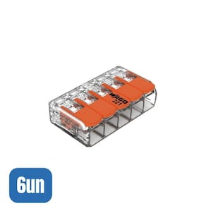 6 Conectores Automático 221-615 Até 6,0mm 5 Polos 41a - Wago