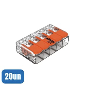 20 Conectores Automático 221-615 Até 6,0mm 5 Polos 41a - Wago