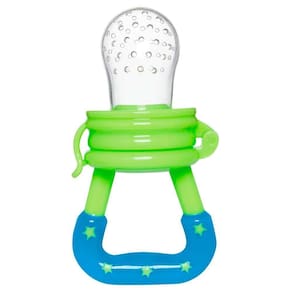 Alimentador Chupeta para Bebê - Porta-Frutinha e Legumes - Verde e Azul - Buba
