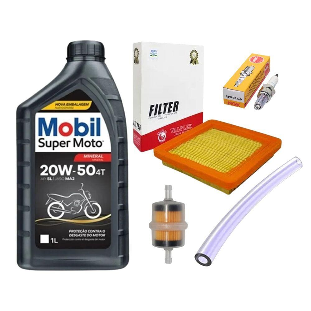 Kit Filtro Combustivel E Ar, Mangueira, Óleo Biz 125 06...10