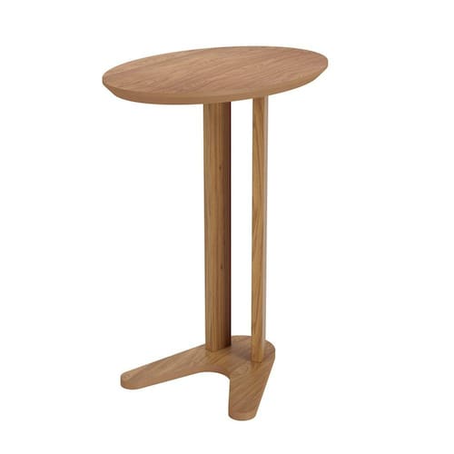 imagem-Mesa Auxiliar Oval 60Cm Dalla Costa Freijó