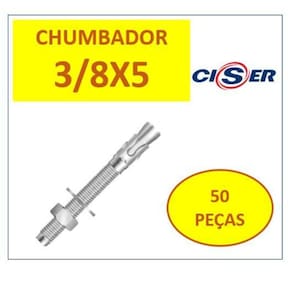 Chumbador Parabolt Cba 3/8 X 5 Pbc Zincado 50 Peças