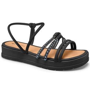 Sandália Flatform Mississipi Q9792 Feminina - Preta