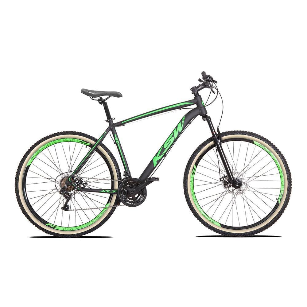 Bicicleta Aro 29 KSW 27v Freio Hidráulico k7 Trava no Guidão