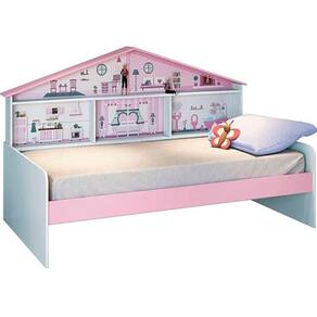 Cama Infantil Barbie Happy Pura Magia Branco/Rosa Pink em Promoção