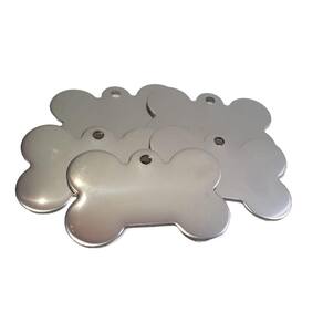 Placa De Identificação Cachorro Pet Osso 4Cm Em Inox 50Pç