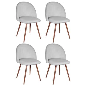 Kit 4 cadeiras jantar estofada Maite Sedona veludo