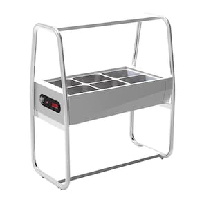 Buffet térmico Saro 6 cubas com tampa Inox 220V BF622