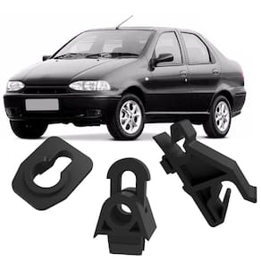 Kit Grampos Presilhas Suporte para Haste Vareta do Capô Siena G1 97 98 99 2000