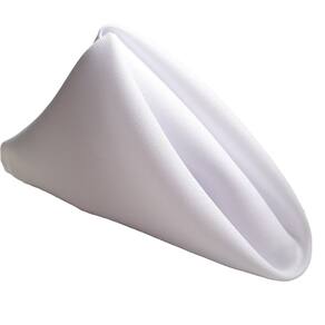 Kit Guardanapo de Boca de Tecido Mesa Posta 8 pç Oxford Liso Branco