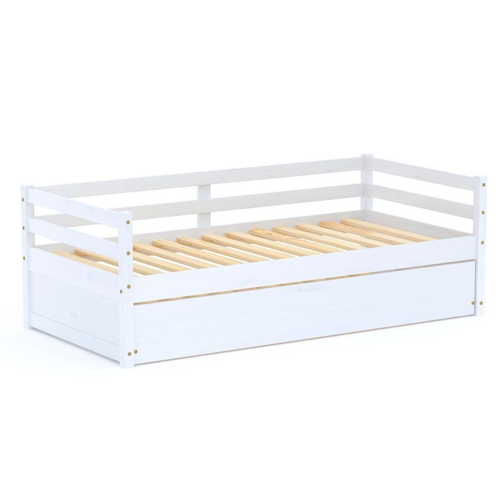 Bicama Infantil Eco Madeira Maciça Branco Mobilistore